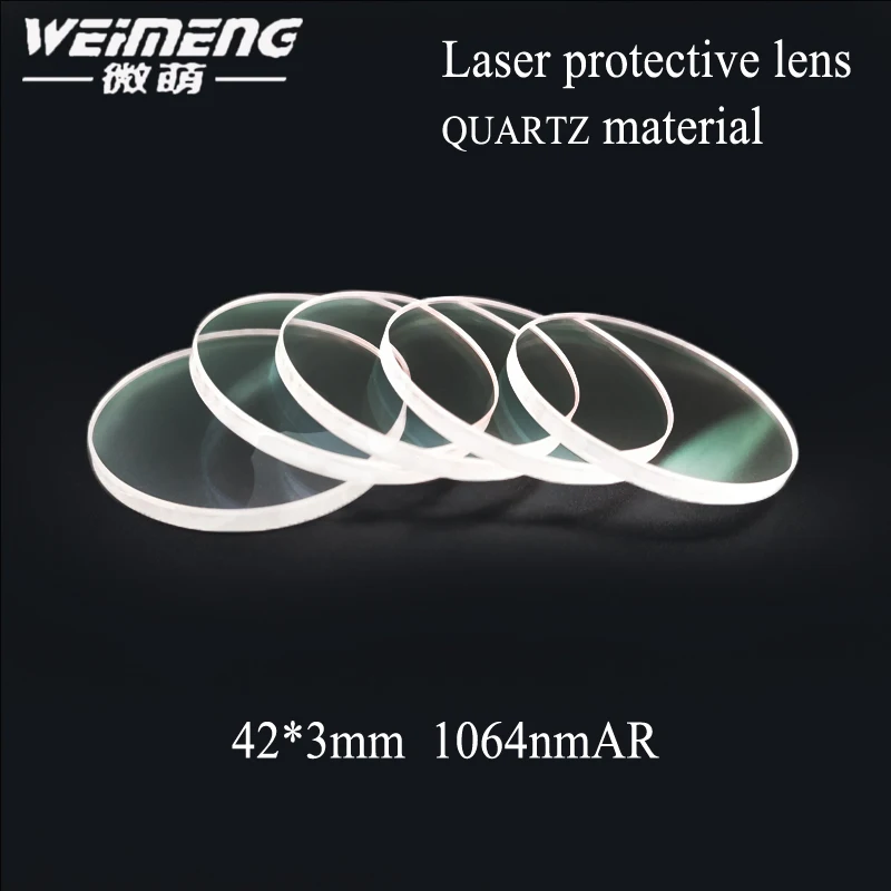 

Weimeng завод 42*3 мм 1064nmAR JGS1 кварцевый материал Лазерная Защитная линза окна и оптическое стекло для лазерной резки