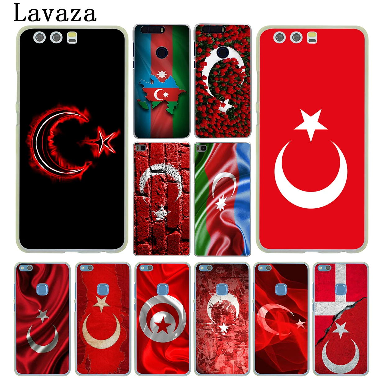 Жесткий чехол Lavaza с турецким красным флагом для Huawei P30 P20 Pro P9 P10 Plus P8 Lite Mini 2016 2017 P smart