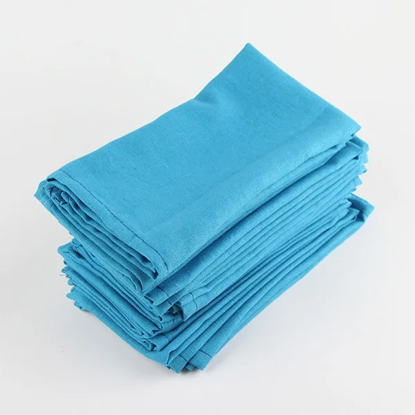 12-CJ006-4040Blue Набор салфеток из ткани, льна и хлопка, 12 шт., теплоизоляционный коврик, обеденный стол, скатерть, салфетка, тканевые салфетки - Цвет: 12-CJ006-4040Blue