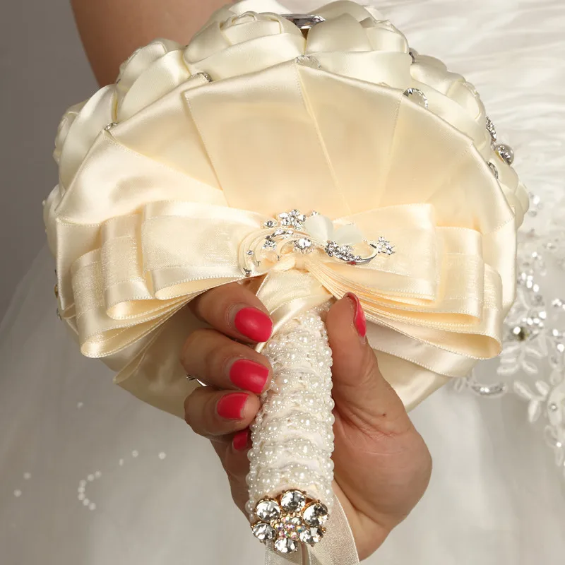 Искусственные Свадебные цветы букеты Великолепный Кристалл Свадебный букет