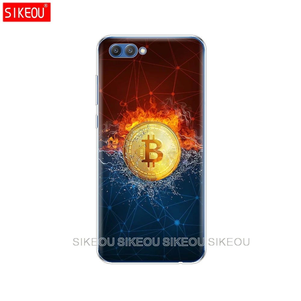 Силиконовый чехол для телефона Huawei Honor 10 V10 3c 4C 5c 5x 4A 6A 6C pro 6X 7X 6 7 8 9 LITE Биткоин монеты