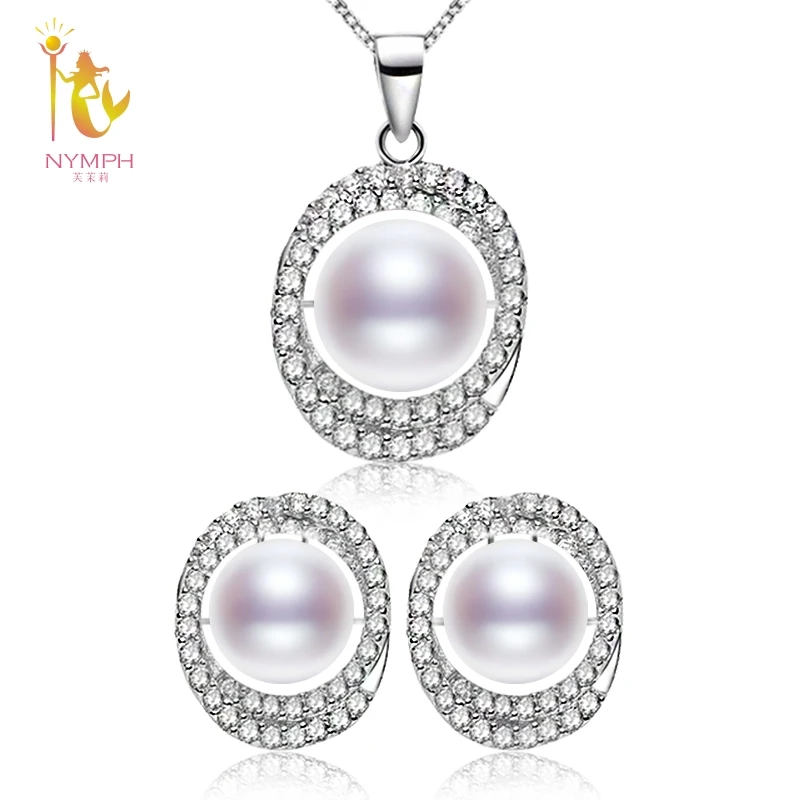 Женский ювелирный комплект из колье и серёг 10 11 мм|jewelry sets|nymph jewelrypearl jewelry set |