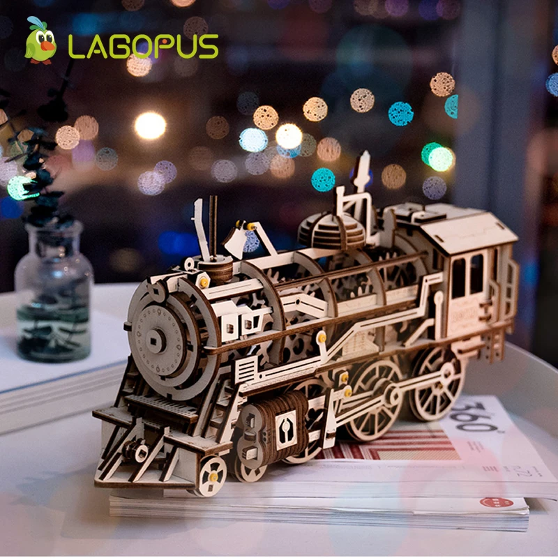 Lagopus креативная DIY лазерная резка 3D деревянная головоломка механическая модель