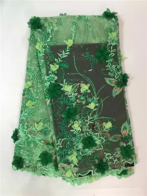 

2016 Latest African Embroidery Tulle Lace Trim For Women Dresses With , High Quality 3D Teal Lace Fabric (JY