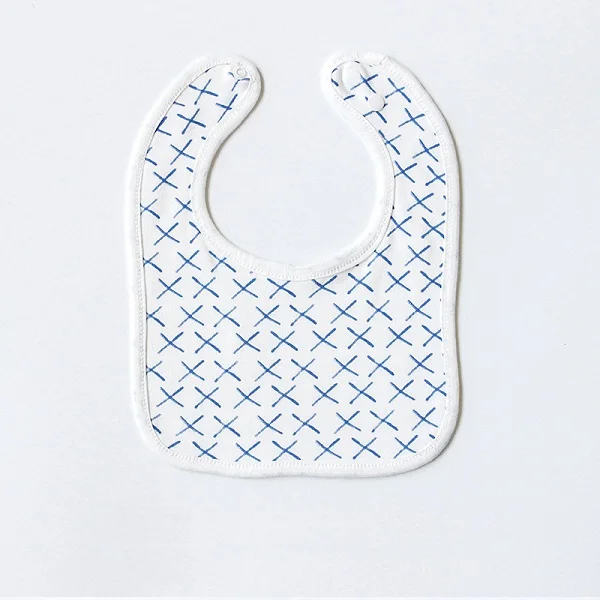Blue X Cotton Baby Bibs Infant Soft Saliva Towels Newborn Wear Burp Cloths Kids Feeding Apron Accessories Toddler Bandana Bebes Babador - Цвет: Blue X
