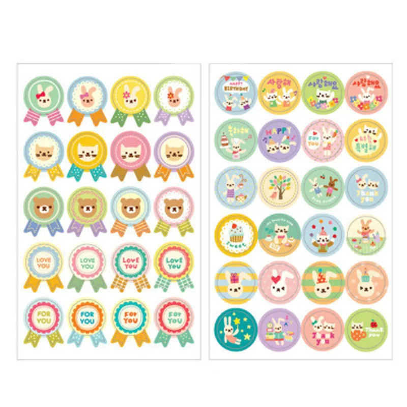 Joylong Kawaii Стикеры s Скрапбукинг милый кролик медведь уплотнения пакет DIY игрушки