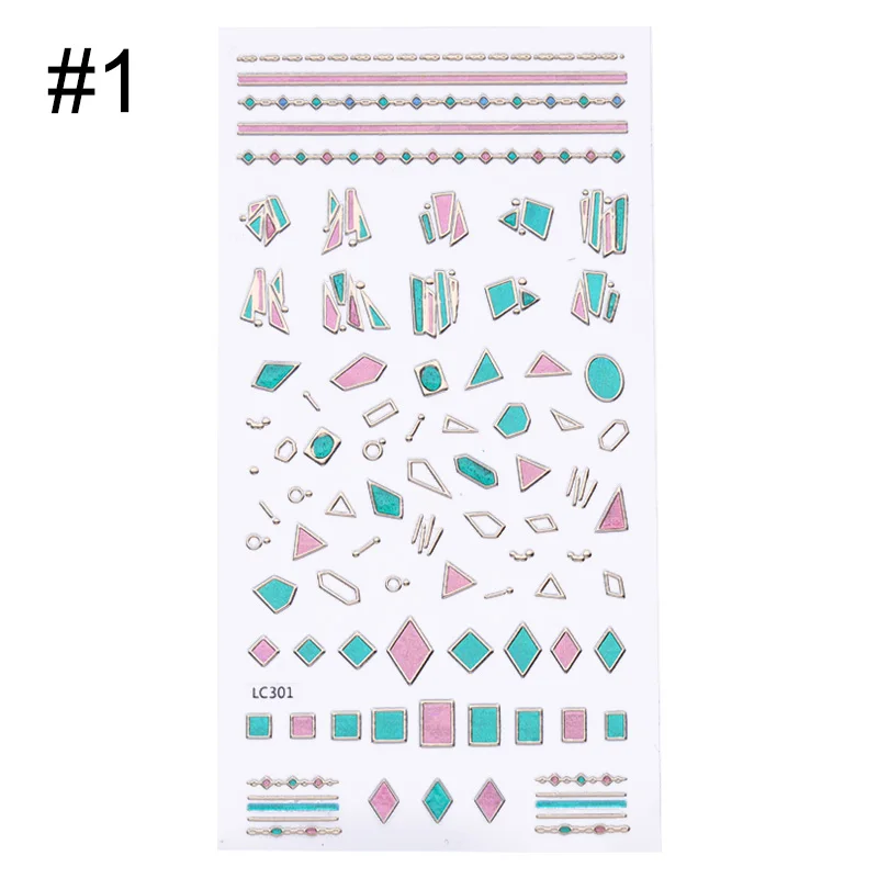 Size A 1 1 лист стикеры 3D на ногти Nail Art Звезда Луна Небо водонепроницаемый глянцевый самоклеющиеся наклейки для ногтей Маникюр украшения для ногтей - Цвет: Size A 1