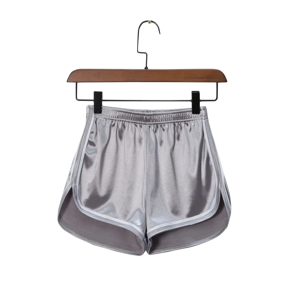 Шорты повседневные гладкие эластичные с высокой талией спортивные женские