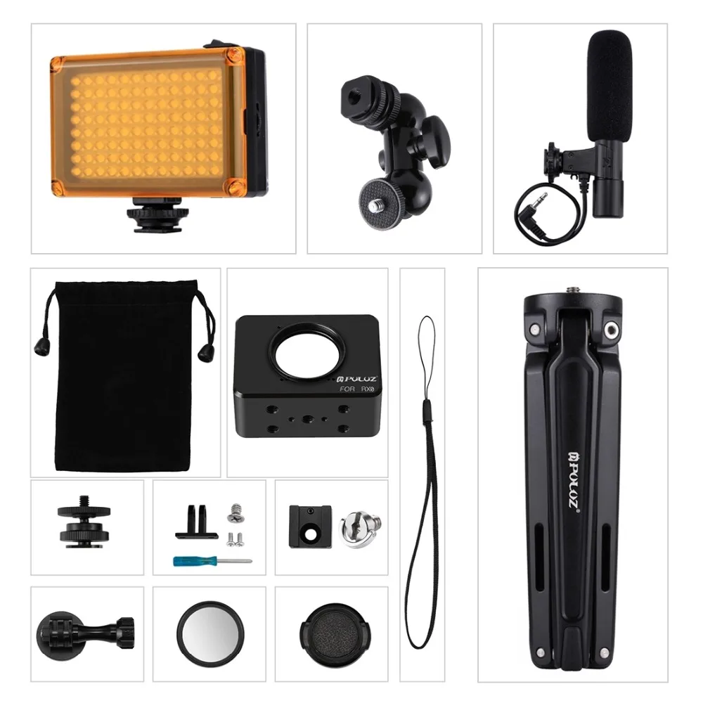 Набор штативов PULUZ для Sony RX0 Корпус Корпуса клетка + шариковая головка Волшебная