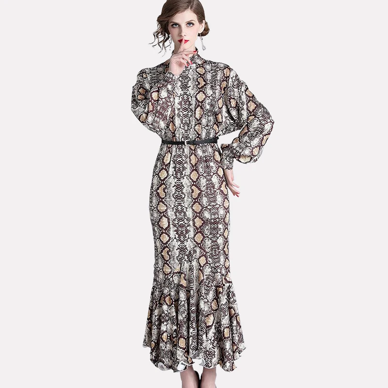 Cncool/Новинка 2019 года стильное сексуальное облегающее платье русалки с принтом