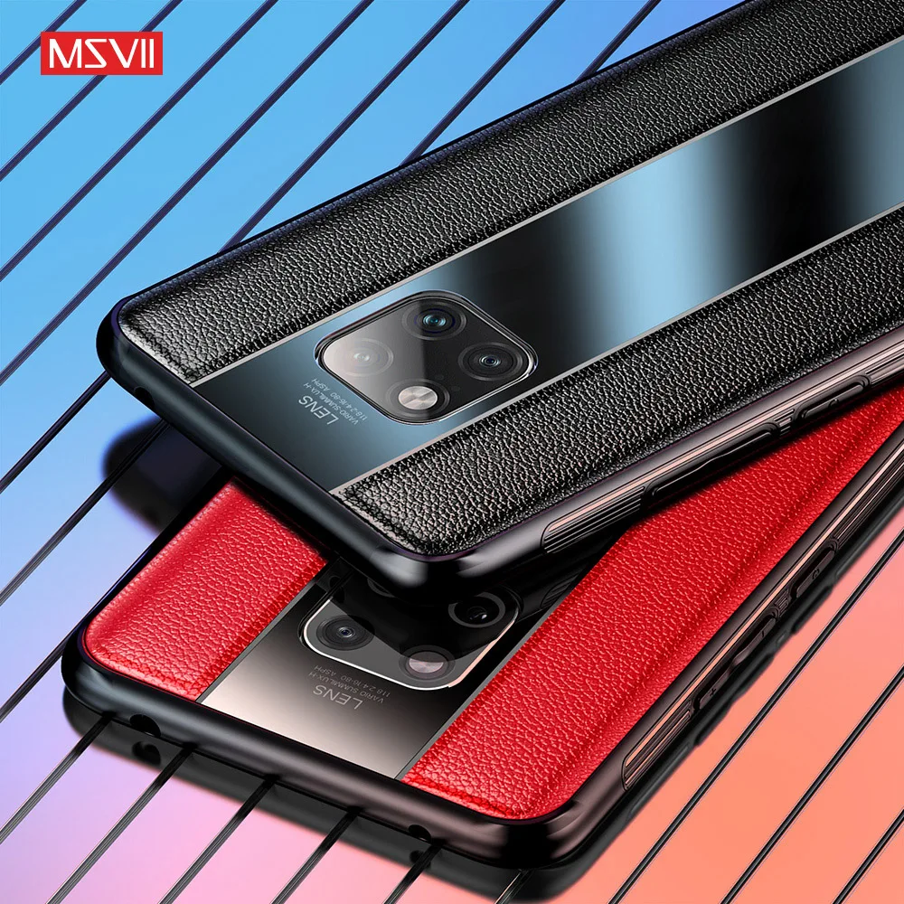 MSVII зернистая кожа для huawei mate 20 Pro Чехол Мягкий силиконовый TPU Funda чехол 20X Coque Capinhas |