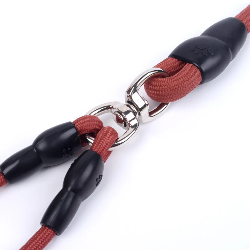 

145cm Lengthened Dual Dog Lead Leash No Tangle Two Pets Nylon Straps Small Medium Dogs Double Leashes For Chihuahua Teddy 4Color