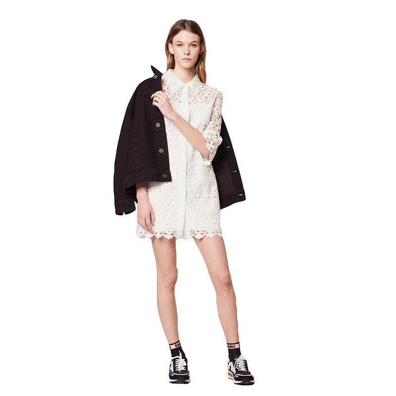 Женское кружевное мини-платье белое вечернее платье лето 2019 | Женская одежда