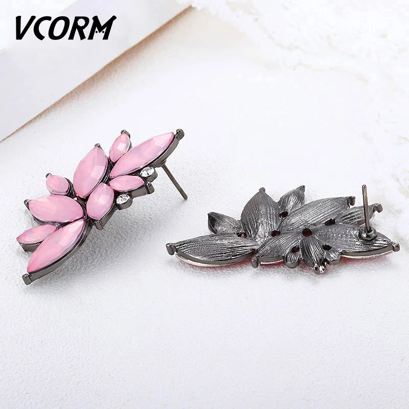 VCORM модный кулон с кристаллом геометрической формы серьги цвет кубического