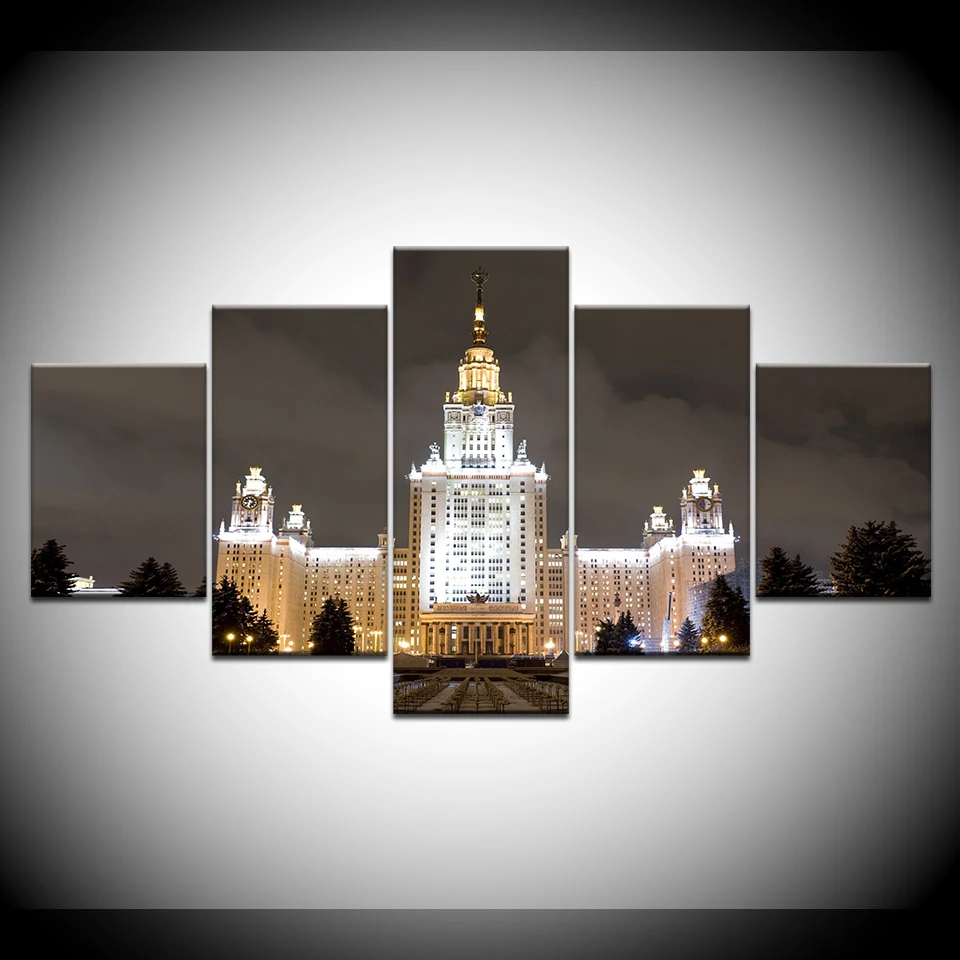 5 Panels Large Lighthouse Picture Frame Modern Canvas Art Prints Seascape Portland Painting on Wall Artwork | Дом и сад
