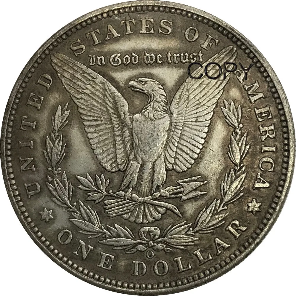 Развязанные копировальные монеты США 1897 o 1 доллар Морган кюпроникель