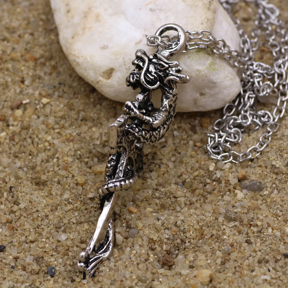 Youe shone мужское серебряное ожерелье с кулоном в виде креста дракона|cross pendant