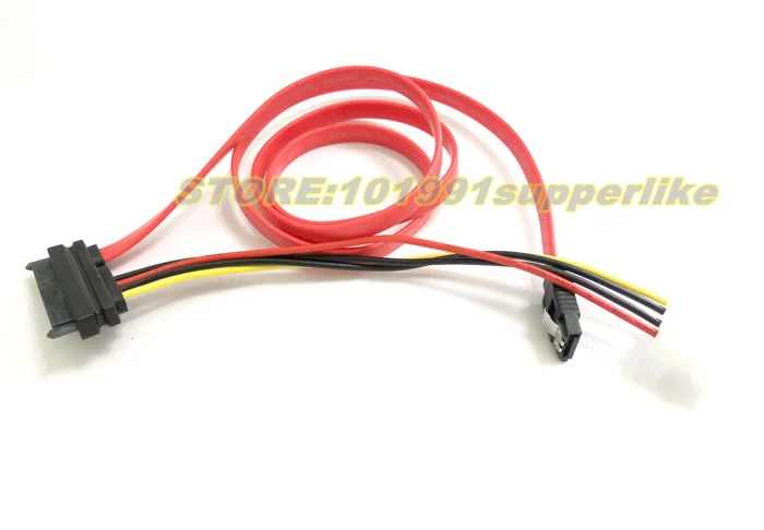 10 шт. новый продукт 80 см SATA 22Pin 7 + 15Pin Женский на удлинитель с Molex IDE 4Pin силовой