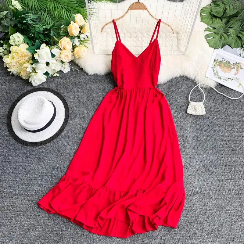 2019 новые модные женские платья длинное пляжное тонкое летнее платье|Женские