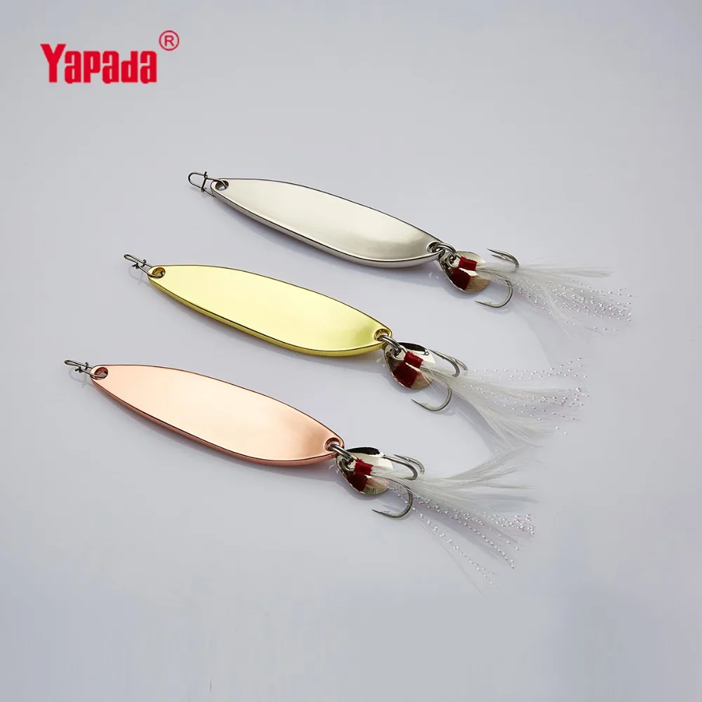 YAPADA Spoon 018 доска для серфинга 18 г тройной крючок + перо блестки 73x18x6 мм многоцветная