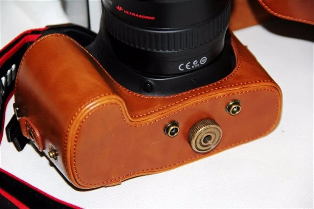 Новая сумка для цифровой камеры из искусственной кожи для Canon EOS 6D 7D чехол для камеры 3 цвета кофе черный коричневый