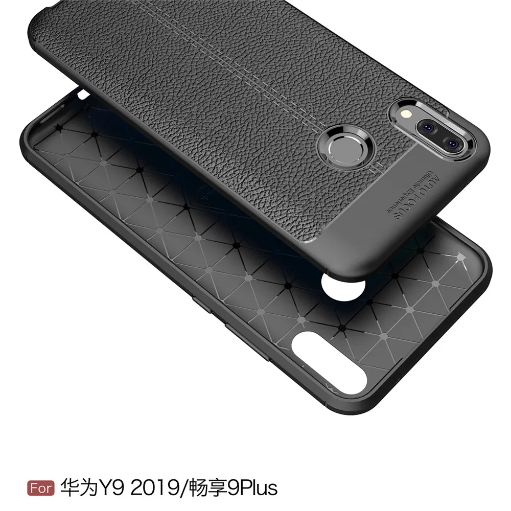 Для huawei Enjoy 8 9 Plus гибридный мягкий матовый чехол с текстурой личи чехол-Бампер для