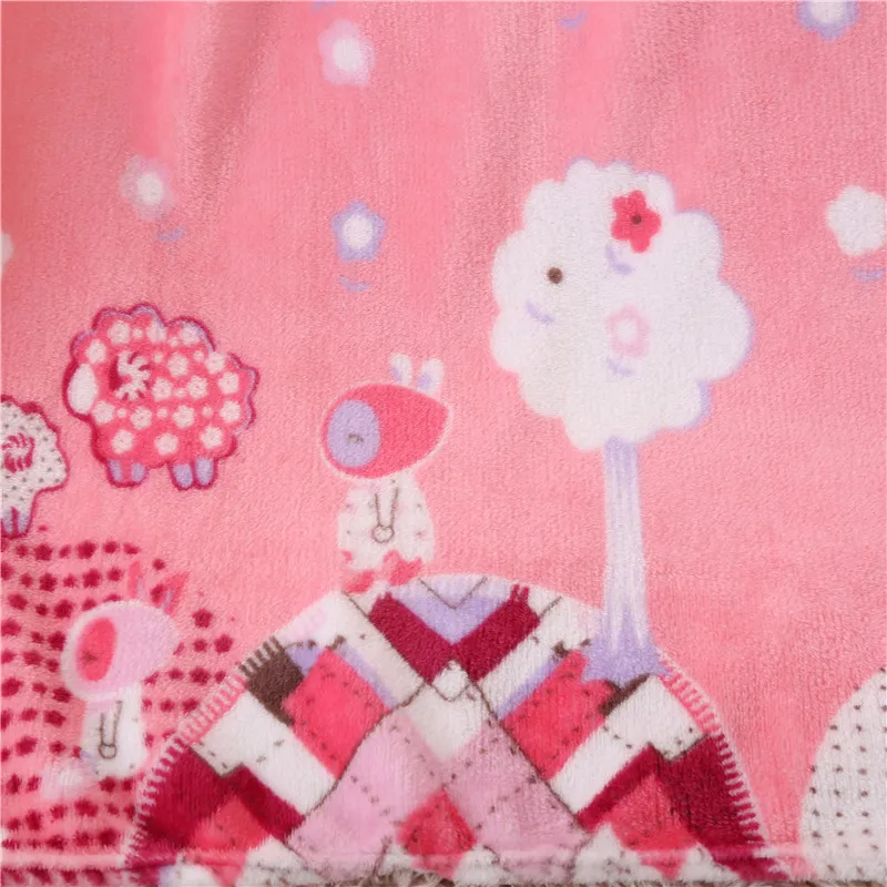 2018 Latest Modern Pink Little Girl Cartoon Pattern Comfortable Soft Blanket Aircraft / Sofa Bedding Multi-Purpose | Дом и сад