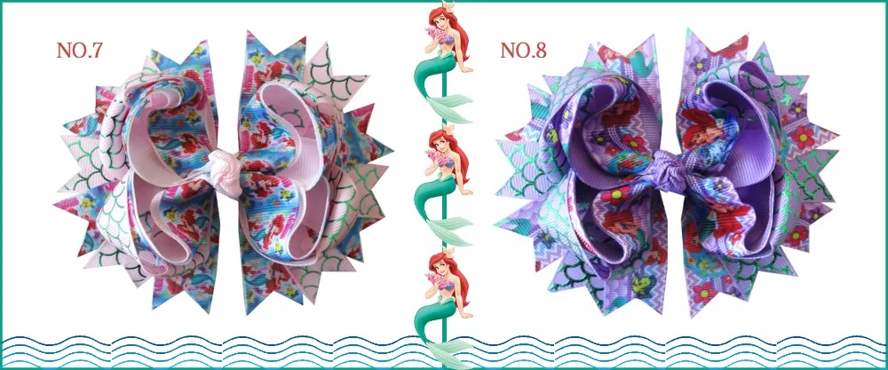 26 PCS Good Girl Boutique 4 5 &quotПринцесса заколка для волос с бантом чешуя Русалки |