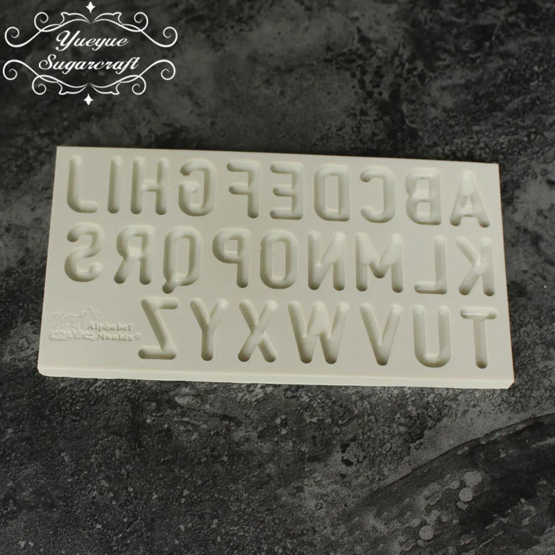 Yueyue Sugarcraft Newest Alphabet Silicone mold fondant cake decorating tools chocolate gumpaste | Дом и сад