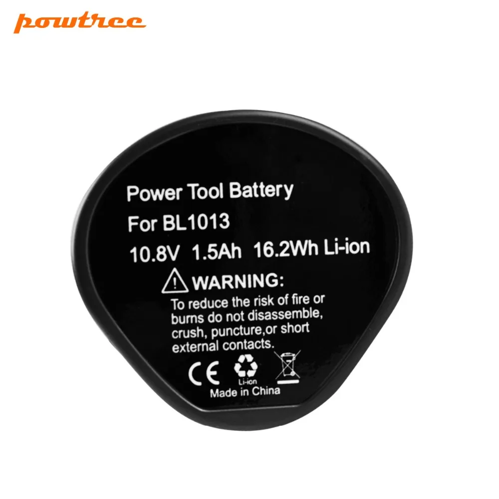 Литий ионная аккумуляторная батарея Powtree 1500 мАч 10 8 В BL1013 для MAKITA BL1014 TD090D TD090DW DF030D