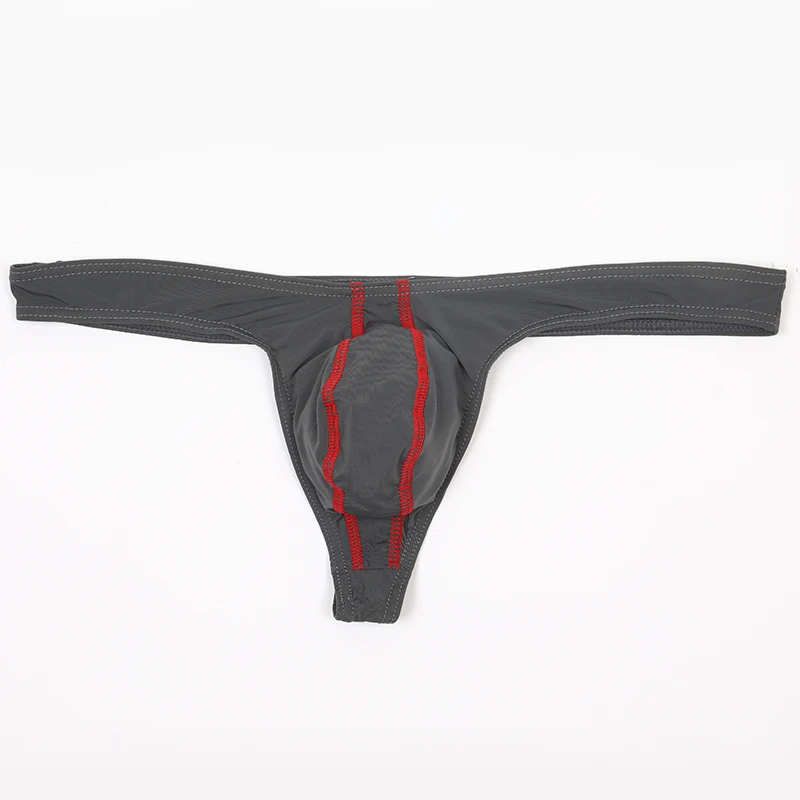 Мужские трусы стринги с низкой посадкой AIIOU розовые танга из нейлона бандаж гей