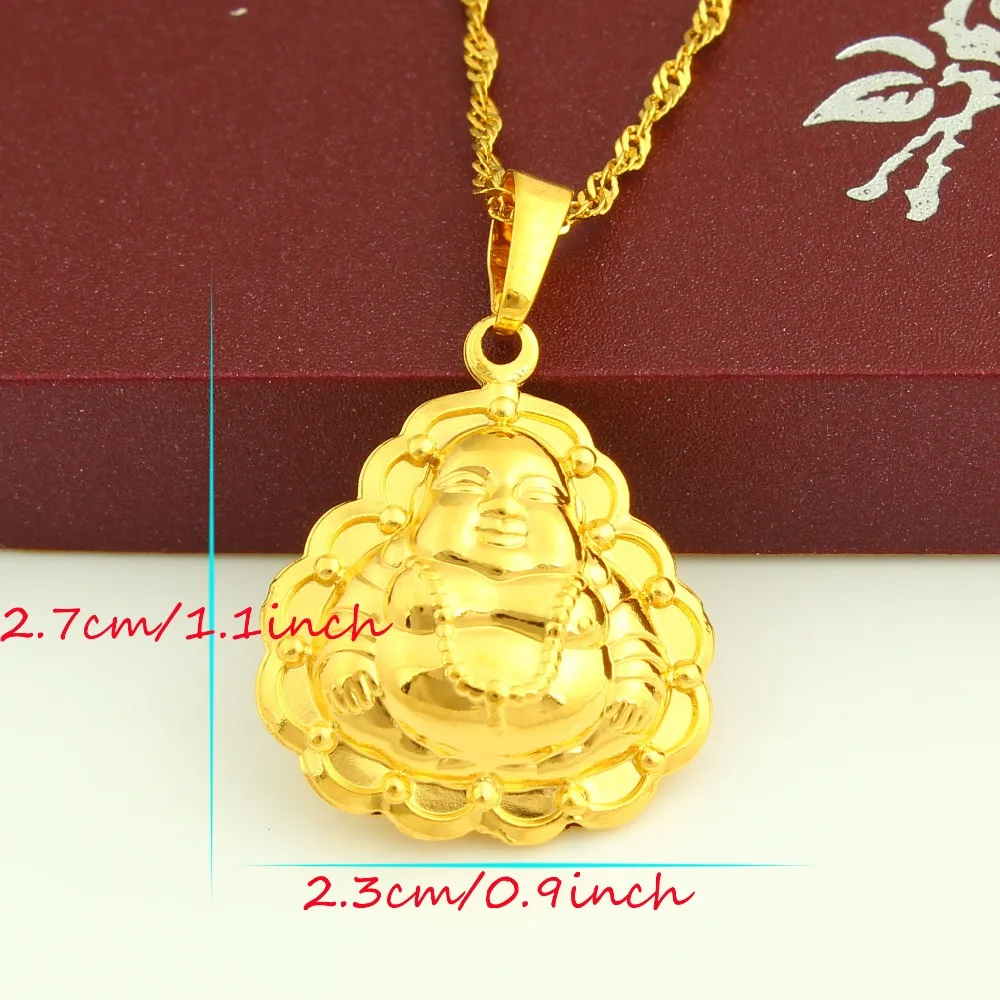 

Adixyn High Quality Gold Color Pendant & Necklace Buddha Religious Jewelry For Women Men India Free shipping