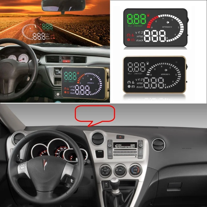 Car HUD Head Up Display For Pontiac Vibe/Firebird/Solstice/GTO/G6/G8 Car Electroinc Accessories A6 HUD Virsual Display Projector
