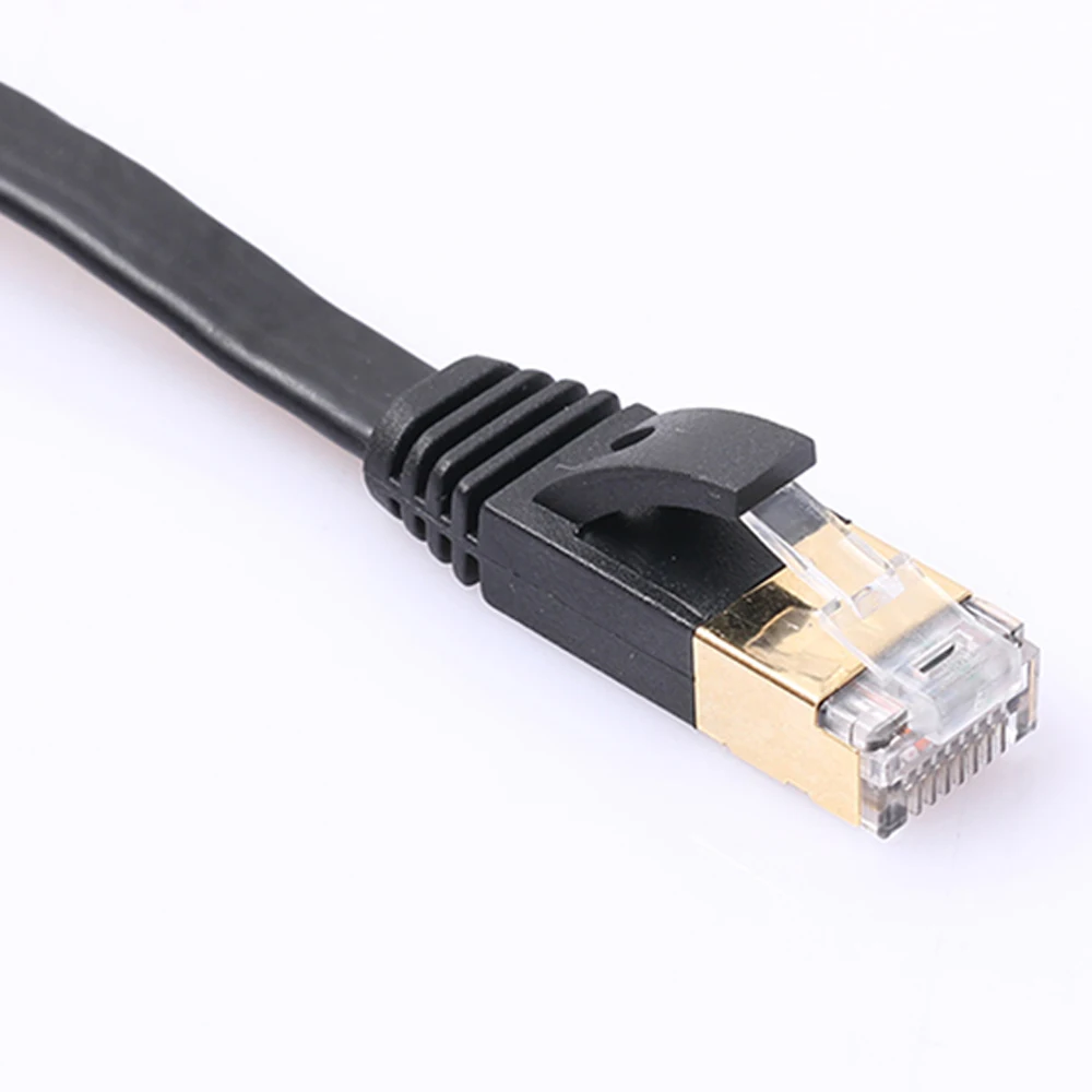 Выдвижной Ультра Плоский позолоченный Ethernet кабель cat 7 10 Gigabit RJ45 для модемного