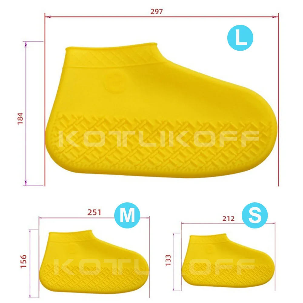Silicone Overshoes Reusable Waterproof Rainproof Shoes Covers Rain Boots Non-slip Washable Unisex Wear-Resistant Shoe Covers