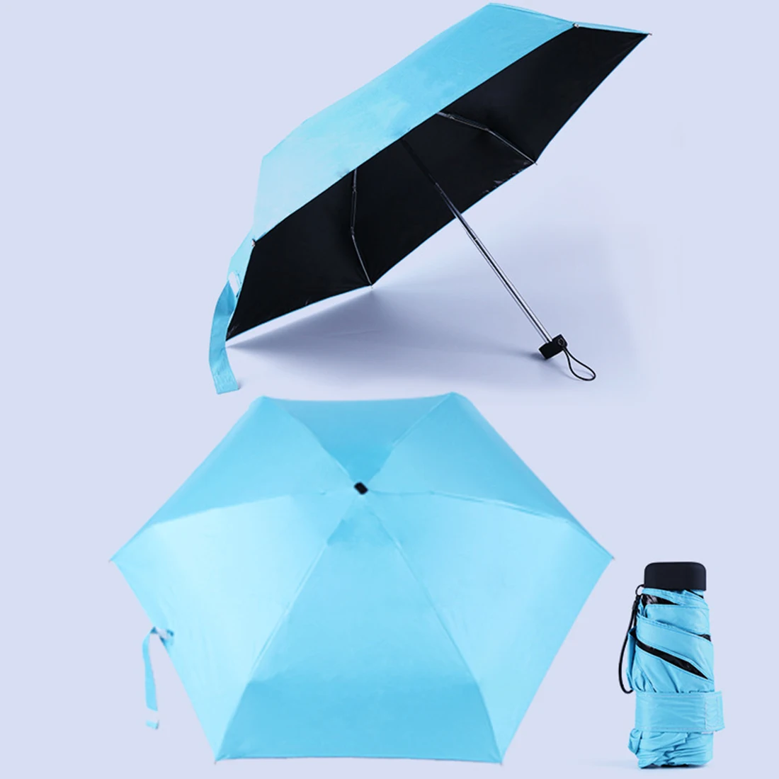 Портативный маленький складной зонт с пятью зонтиками для дождливой погоды