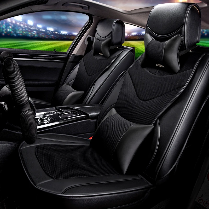 

3D Sport Cushion Stereo Breathable Mesh Fashion Collision Wear Leather Car Seat Cover For BMW Audi Land Rover Toyota Ford