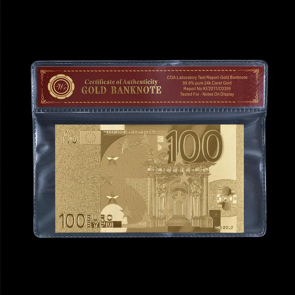 Банкнота 24K позолоченная Россия 100 рубль Золотая Банкнота с ПВХ COA подарок для бизнеса и сбора русские банкноты - Цвет: style 6
