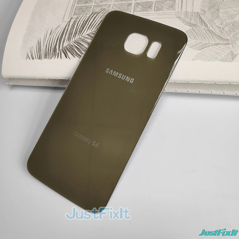 Замена крышки батареи для SAMSUNG Galaxy S6 G920 G920F Задняя крышка Дверь стеклянная корпуса