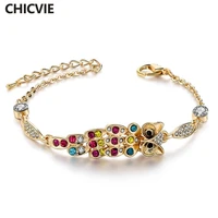 high quality gold plated owl bracelets bangles charm for women silver luxury brand bracelet stainless steel bracelets femme