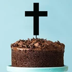Религиозный Крест торт Топпер, крещение или крещение христианский крест или распятие торт Топпер Декор, крест для крещения детей