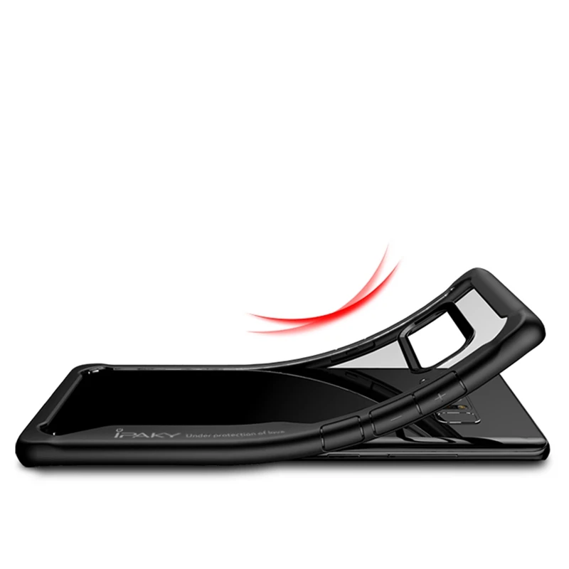 IPAKY For Samsung Note 8 Case Luxury Armor TPU + PC Bumper Soft Transparent Back Cover Original Anti Knock | Мобильные телефоны и