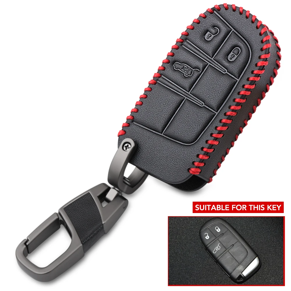 3 Buttons Smart Key Пульт дистанционного управления для Jeep Grand Cherokee Compass Liberty Renegade, Wrangler брелок для ключей из натуральной кожи сумка чехол держатель - Название цвета: 3 Buttons Smart Key