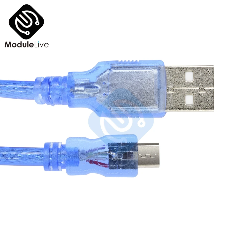 30 см USB 2,0 A папа к Micro USB 5 pin Мужской кабель для зарядки данных шнур