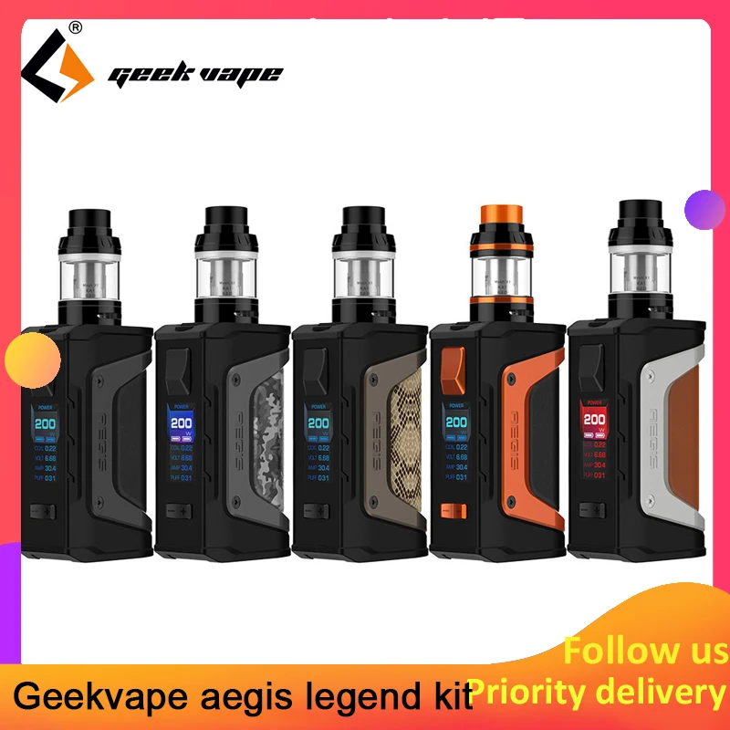 Оригинальный комплект Geekvape Aegis Legend питание от двух аккумуляторов 18650 200 Вт мощный