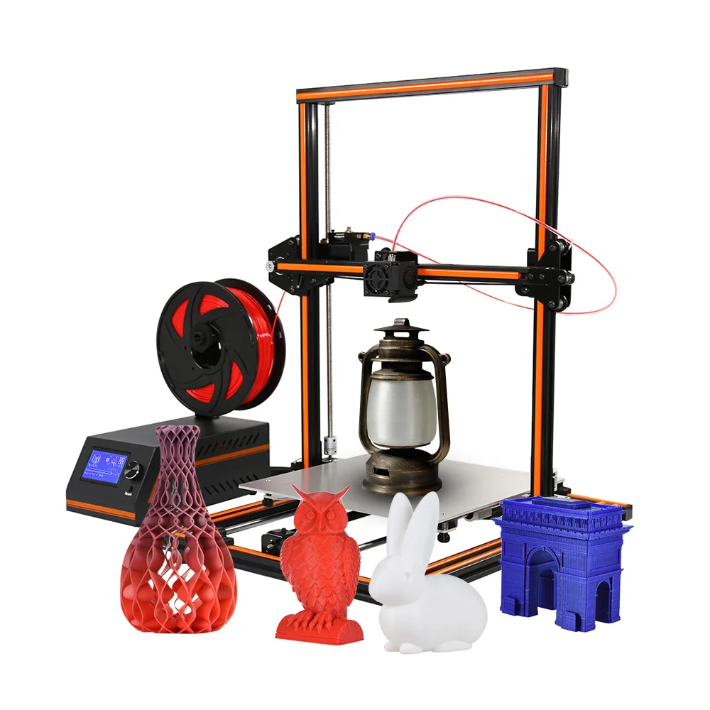 Anet E12 3d принтер DIY комплект частично собранная рама из алюминиевого сплава супер большой объем здания 300*300*400 мм с 8 Гб tf-картой
