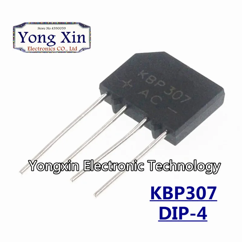 100 шт. KBP307 KBP 307 3A 700V плоский мостовой выпрямитель | Обустройство дома