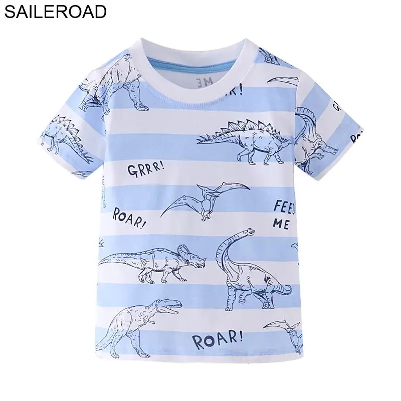 SAILEROAD 2-7Years Дети Дети Мальчики Футболка Хлопок Мультфильм Ракета Космическая Pattern Детские Мальчики Шорты Рубашки На Лето - Цвет: 2695 same picture