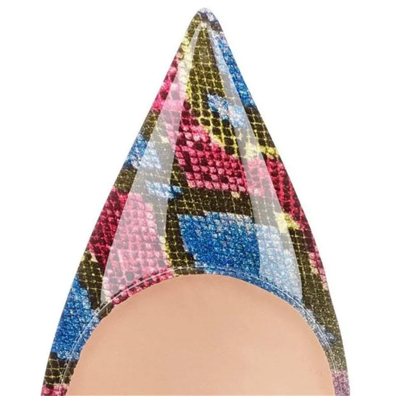 Новые женские высокие туфли COCOAFOAL из лакированной кожи под змеиную кожу на