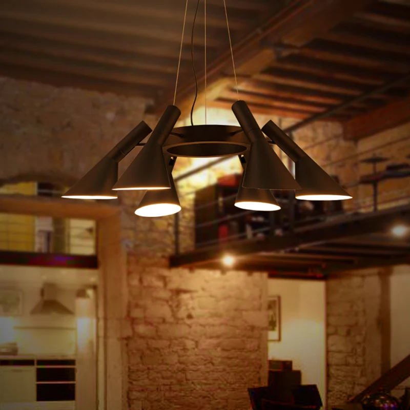 

Vintage Iron Pendant Light LED Industrial Loft Retro Droplight Bar Cafe Bedroom Restaurant American Country Style Hanging Lamp